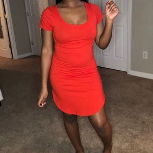 Red Varsity Cut Dress